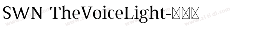 SWN TheVoiceLight字体转换